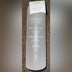 Glass motivational water bottle